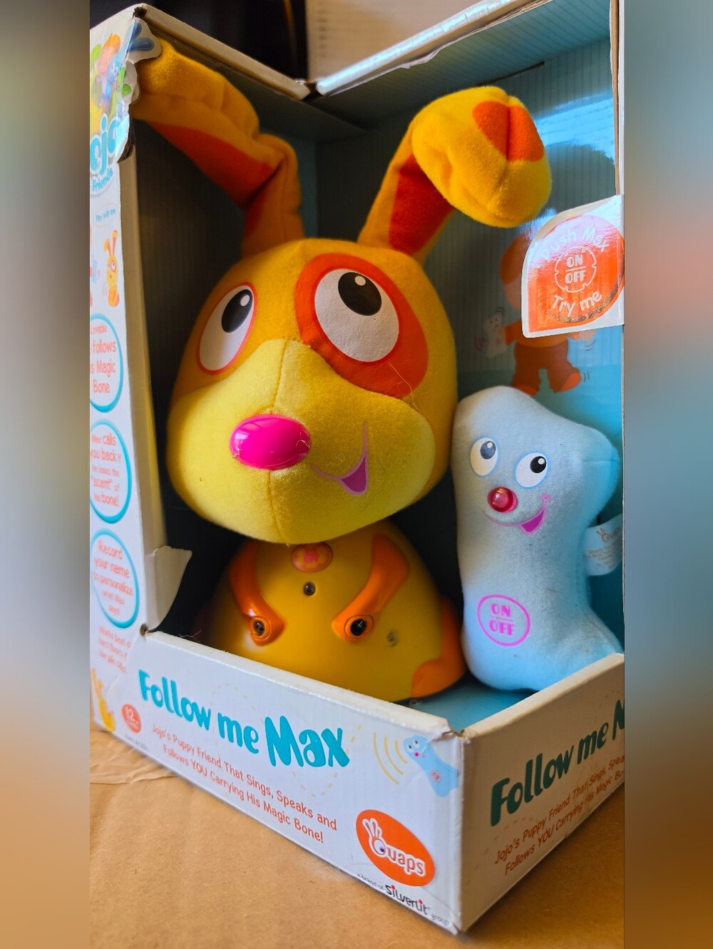 Vintage Ouaps JoJo & Friends "Follow Me Max" Interactive Puppy Toy - New In Box